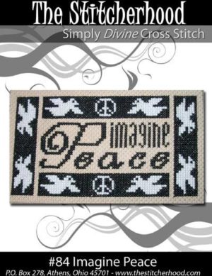 Imagine Peace doves cross stitch