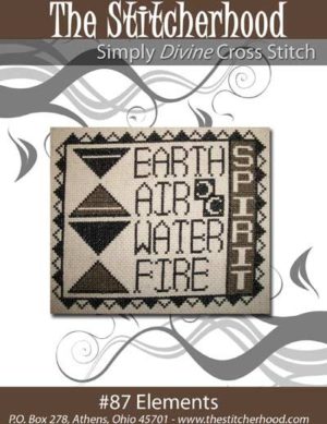 Wicca Earth Air Fire Water cross stitch