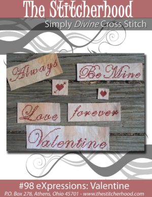 Valentine Cross Stitch card ornament