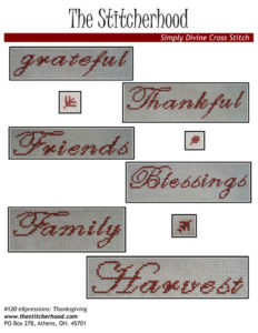 Thanksgiving Cross Stitch Pattern