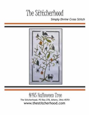 Halloween Tree motif cross stitch design