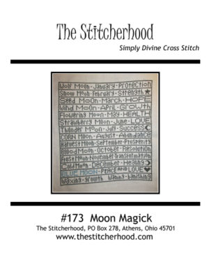 Wicca moon magic Cross Stitch