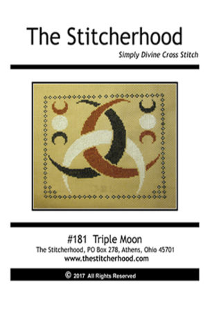 Wicca triple moons Cross Stitch