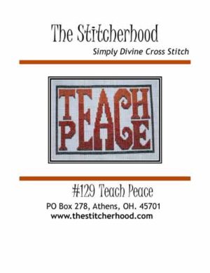 Teach Peace teacher Cross Stitch design