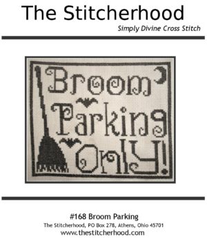 Halloween broom parking Cross Stitch