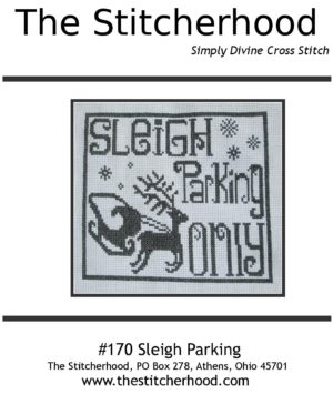 funny Christmas sleigh parking Cross Stitch