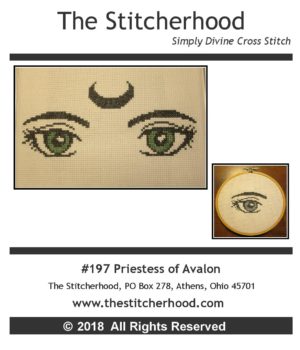Wicca priestess Avalon Cross Stitch