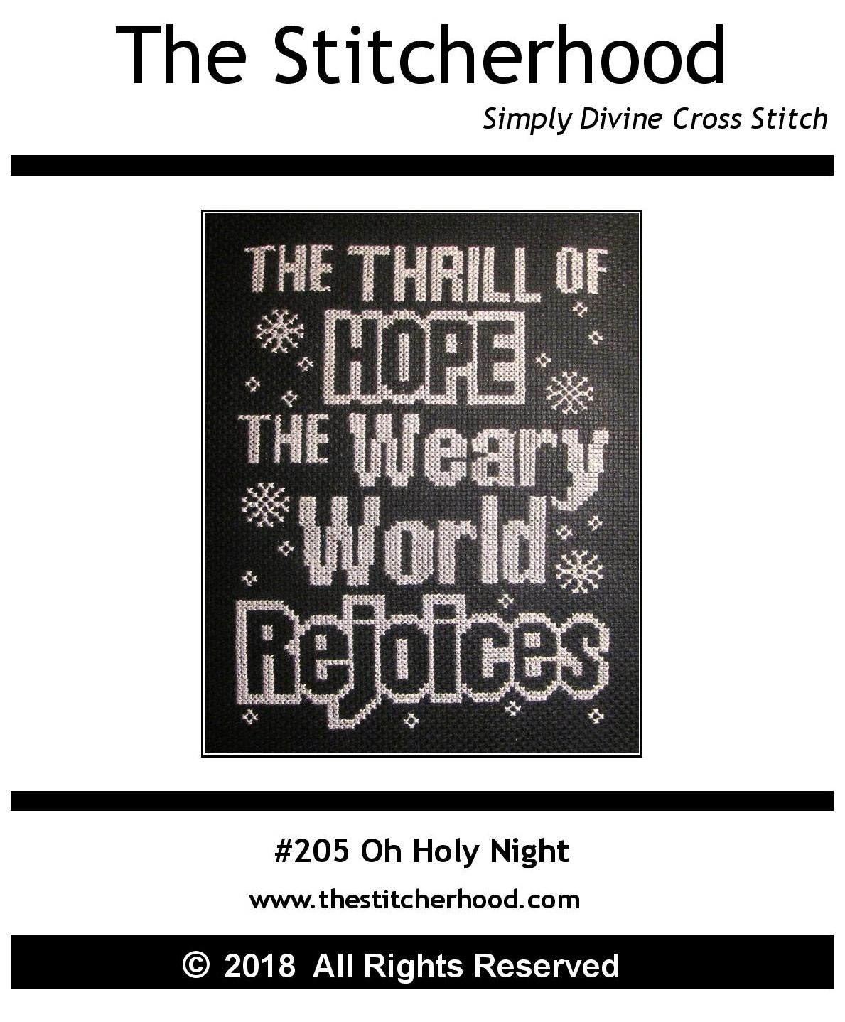Oh Holy Night Christmas Holiday Cross Stitch Pattern PDF