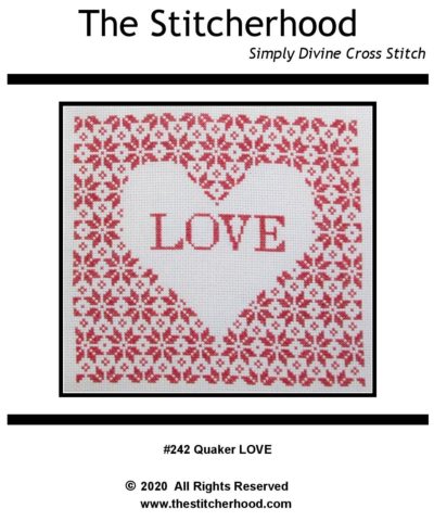 Cross Stitch Design | Valentine Pattern | Quaker | PDF Download