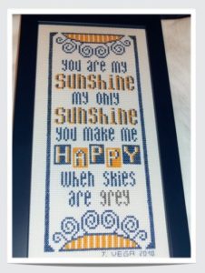 You Are My Sunshine Cross Stitch