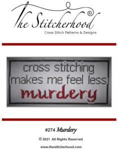 Funny Cross Stitch Pattern Murdery