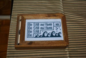 be still cross stitch design Stitcherhood beach religious