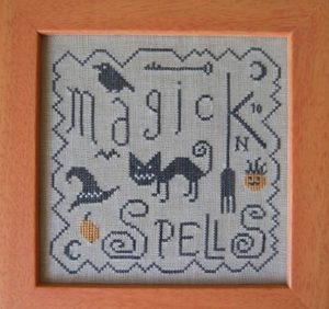 magic spells Halloween cross stitch