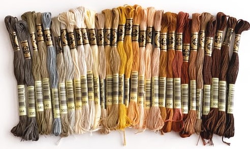 various colors of DMC threads