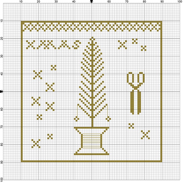 notforgotten farm Christmas cross stitch pattern freebie