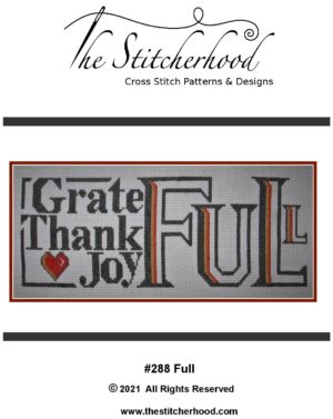 Thanksgiving Grateful Thankful Cross Stitch Pattern