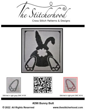 Easter Bunny Butt Cross Stitch Pattern Design