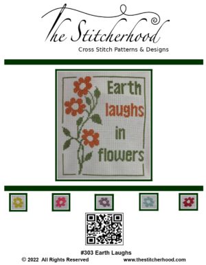 Earth Laughs in Flowers Cross Stitch Pattern Nature Design