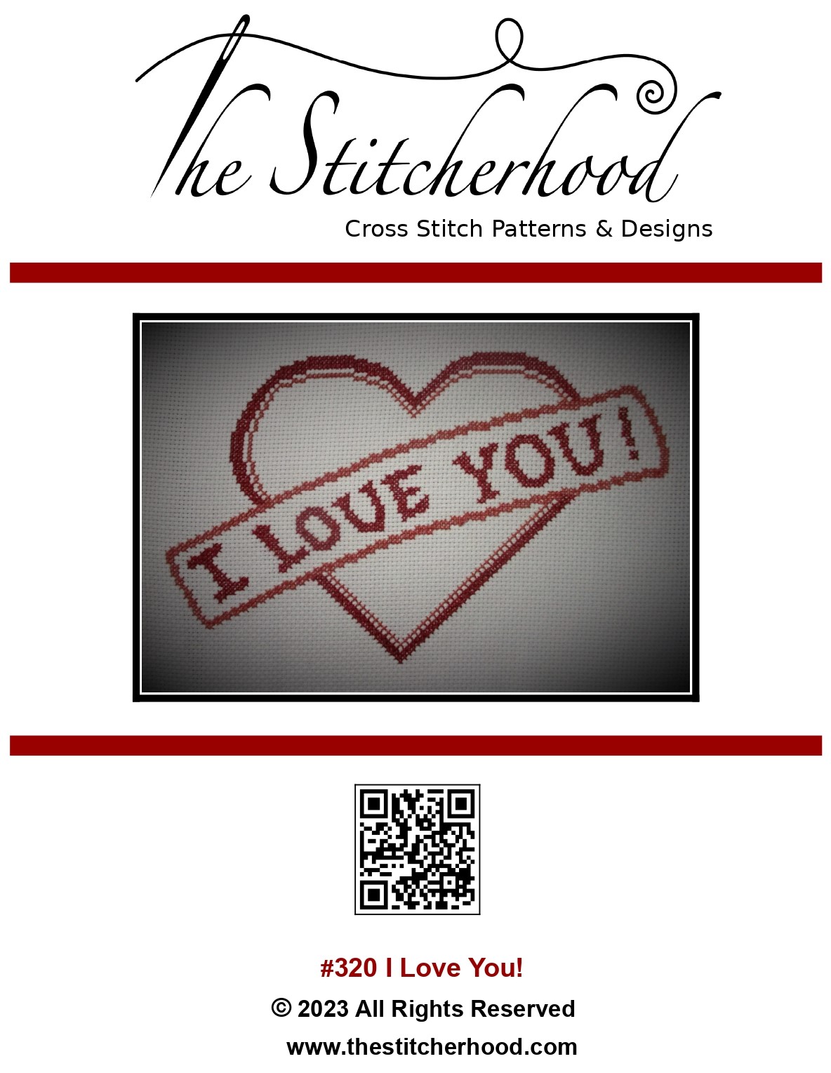 I Love You!, Valentine's Day Cross Stitch Pattern