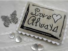 love always, valentine cross stitch pattern, Valentines Day design