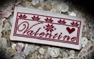 Quaker cross stitch pattern, Valentine design, love, heart