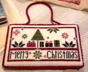 merry Christmas cross stitch pattern Quaker design