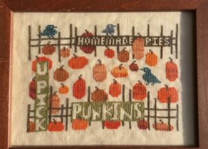 autumn cross stitch pattern fall design pumpkins