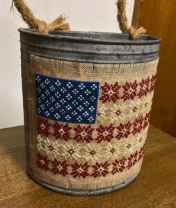 Quaker Flag patriotic cross stitch