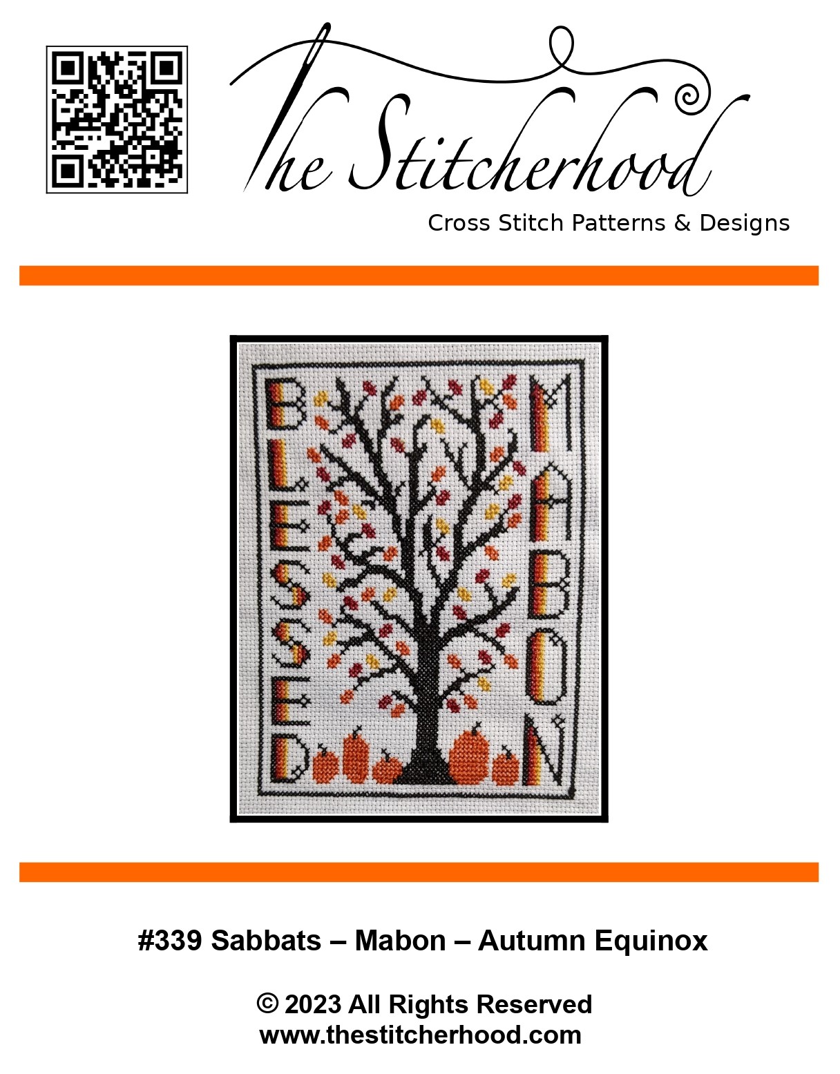 sabbat mabon autumn equinox wicca cross stitch