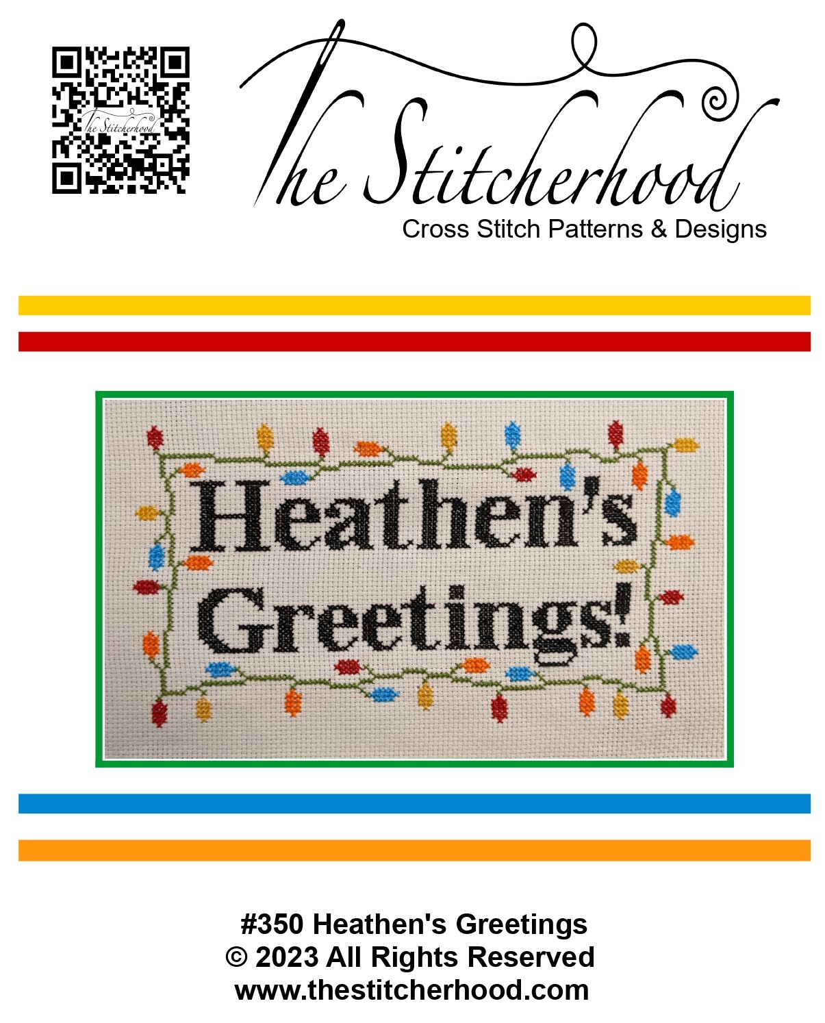Funny Cross Stitch Christmas Heathen's Greetings