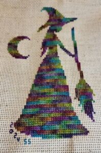 finished Wicca cleansing and casting cross stitch