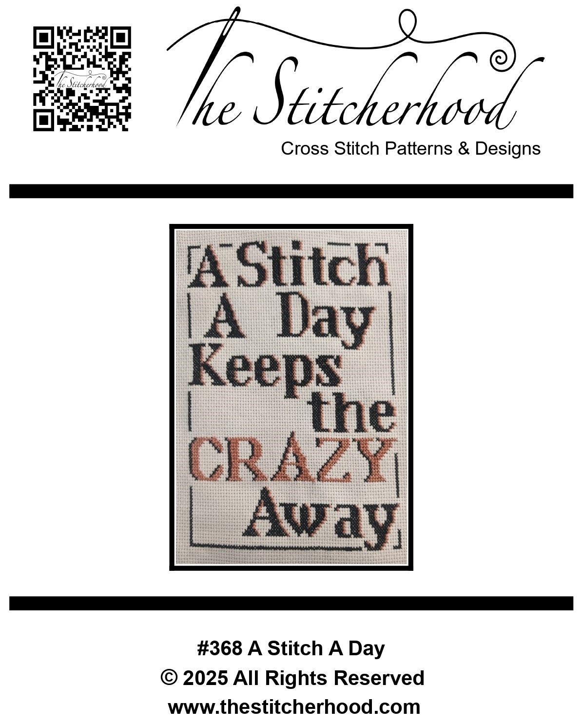 A Stitch A Day Snarky Cross Stitch Pattern